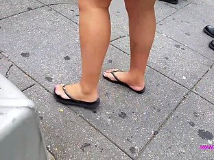 Candid feet walking by pt 2