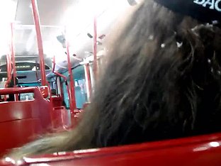 cum on hair public girl bus