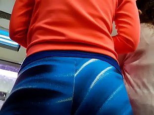 Blue leggings spandex