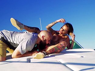 CHICAS LOCA - Wild hard fuck on a boat with tattooed Spanish MILF Gina Snake